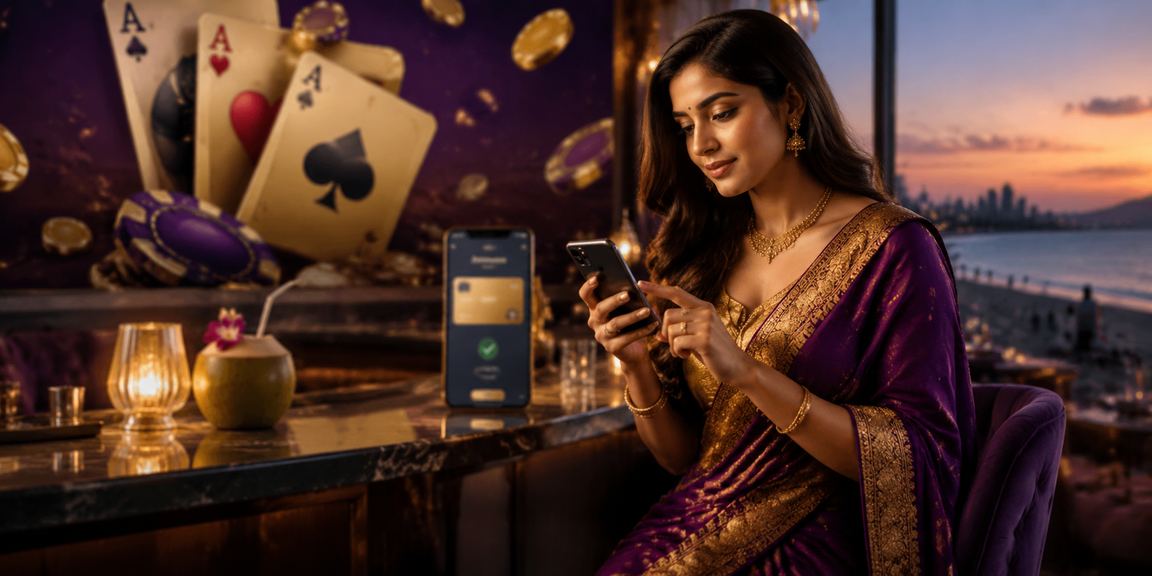 User placing cricket bets on mobile at Chennai Marina Beach